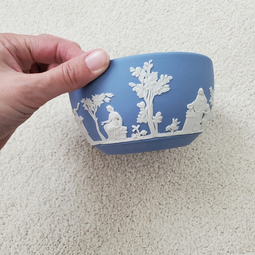 Wedgwood Jasperware Small Stamped Open Sugar Bowl